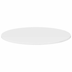 Plateau de table Blanc brillant Ø 70 x 1,5 cm Bois d'ingénierie 538421538421