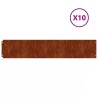 Bordures de pelouse 10 pcs 20x103 cm acier corten flexible 538424538424