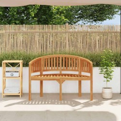 Banc de jardin en forme de banane 120 cm Teck solide 538425538425