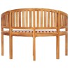 Banc de jardin en forme de banane 120 cm Teck solide 538425538425