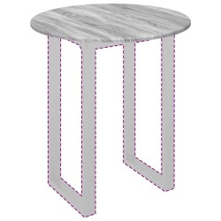 Plateau de table Sonoma gris Ø 70 x 1,5 cm Bois d'ingénierie 538428538428