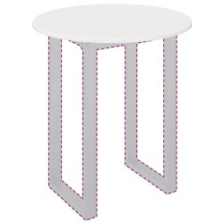 Plateau de table Blanc brillant Ø 60 x 1,5 cm Bois d'ingénierie 538431538431