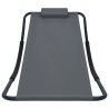 Lit de jardin Gris 200x90 cm Acier 538435538435