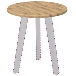 Plateau de table chêne artisanal Ø 40 x 1,5 cm 538437538437