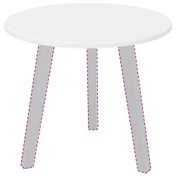 Plateau de table Blanc Ø 50 x 1,5 cm Bois d'ingénierie 538438538438