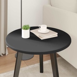 Plateau de table Noir Ø 50 x 1,5 cm Bois d'ingénierie 538439538439