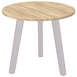 Plateau de table Chêne sonoma Ø 50 x 1,5 cm Bois d'ingénierie 538442538442