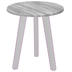 Plateau de table Sonoma gris Ø 40 x 1,5 cm Bois d'ingénierie 538444538444
