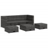Salon de jardin 4 pcs avec coussins résine tressée gris 538445538445