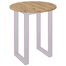 Plateau de table chêne artisanal Ø 60 x 1,5 cm 538447538447