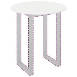 Plateau de table Blanc Ø 70 x 1,5 cm Bois d'ingénierie 538449538449