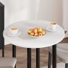 Plateau de table Blanc Ø 70 x 1,5 cm Bois d'ingénierie 538449538449