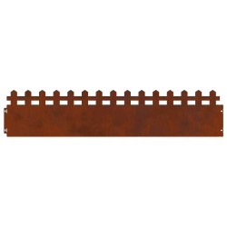 Bordures de pelouse 20 pcs Rouillé 103 x 0,05 x 22 cm 538451538451