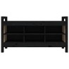 Banc d'entrée Noir 110x40x60 cm Bois de pin massif 538453538453