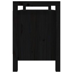 Banc d'entrée Noir 110x40x60 cm Bois de pin massif 538453538453