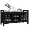 Banc d'entrée Noir 110x40x60 cm Bois de pin massif 538453538453