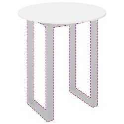 Plateau de table Blanc Ø 60 x 1,5 cm Bois d'ingénierie 538457538457