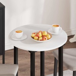 Plateau de table Blanc Ø 60 x 1,5 cm Bois d'ingénierie 538457538457