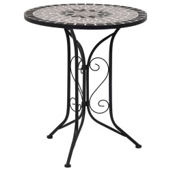 Table de bistro mosaïque Gris 60 cm Céramique 538462538462