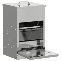 Nourrisseur à pédale pour poules Argent 25 x 42 x 40 cm 538464538464