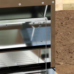 Nourrisseur à pédale pour poules Argent 25 x 42 x 40 cm 538464538464