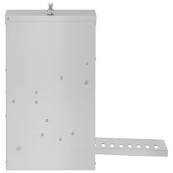 Nourrisseur à pédale pour poules Argent 25 x 42 x 40 cm 538464538464