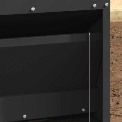 Nourrisseur à pédale pour poules Noir 33 x 42 x 40 cm 538469538469