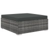 Salon de jardin 5 pcs avec coussins résine tressée gris 538472538472