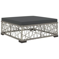 Salon de jardin 5 pcs avec coussins Résine tressée Gris 538475538475