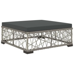 Salon de jardin 5 pcs avec coussins résine tressée gris 538479538479