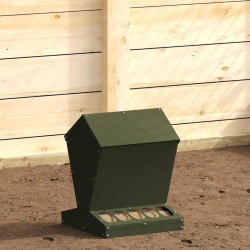 Mangeoire pour poules Vert olive 30 x 30 x 39 cm 538481538481