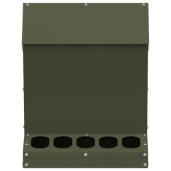 Mangeoire pour poules Vert olive 30 x 30 x 39 cm 538481538481