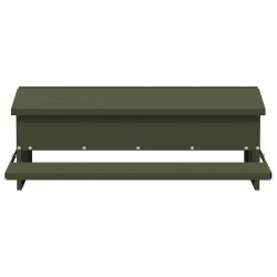Nourrisseur à pédale pour poules Vert olive 75 x 53 x 20,5 cm 538485538485
