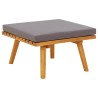 Repose-pied de jardin avec coussin 60x60x29 cm Bois d'acacia 538487538487