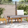 Repose-pied de jardin avec coussin 60x60x29 cm Bois d'acacia 538487538487