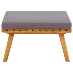 Repose-pied de jardin avec coussin 60x60x29 cm Bois d'acacia 538487538487