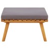 Repose-pied de jardin avec coussin 60x60x29 cm Bois d'acacia 538487538487