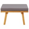 Repose-pied de jardin avec coussin 60x60x29 cm Bois d'acacia 538487538487