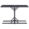 Table de jardin Noir 110x53x72 cm Verre et résine tressée 538488538488
