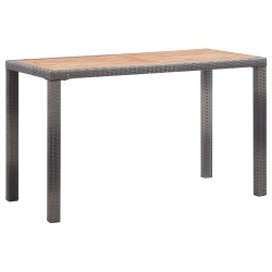 Table de jardin Anthracite et marron 123x60x74 cm Bois d'acacia 538489538489