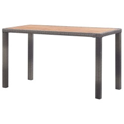 Table de jardin Anthracite et marron 123x60x74 cm Bois d'acacia 538489538489