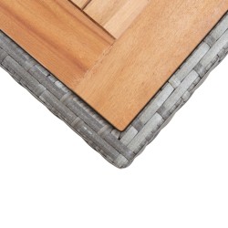 Table de jardin Anthracite et marron 123x60x74 cm Bois d'acacia 538489538489