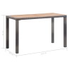 Table de jardin Anthracite et marron 123x60x74 cm Bois d'acacia 538489538489