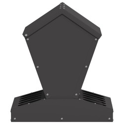 Mangeoire pour poules Noir 40 x 40 x 45 cm Acier Laminé à Froid 538492538492