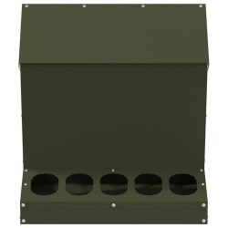 Mangeoire pour poules Vert olive 40 x 40 x 45 cm 538493538493