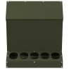 Mangeoire pour poules Vert olive 40 x 40 x 45 cm 538493538493