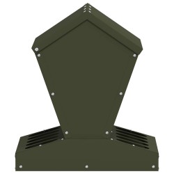 Mangeoire pour poules Vert olive 40 x 40 x 45 cm 538493538493