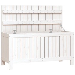 Boîte de rangement de jardin Blanc 108x42,5x54 cm Bois de pin 538494538494