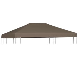 Toile supérieure de gazebo 310 g/m² 3x4 m Taupe 538495538495