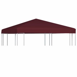 Toile supérieure de gazebo 310 g/m² 3x3 m Bordeaux 538497538497